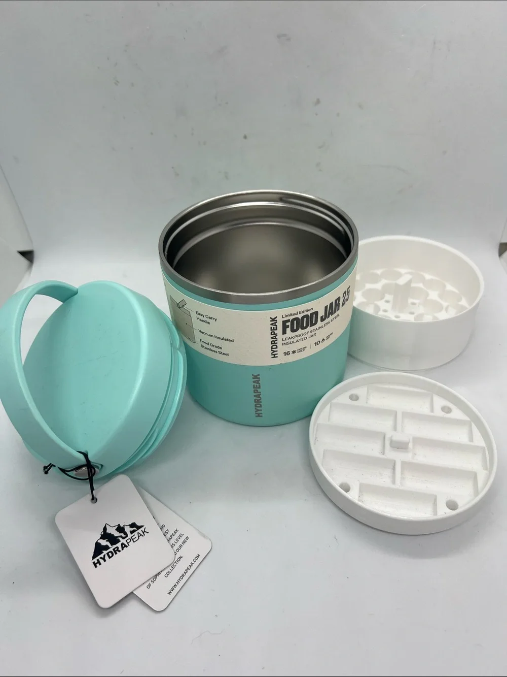Hydrapeak Food Jar Insulated Stainless Steel Plus Peptide Storage Container NWT